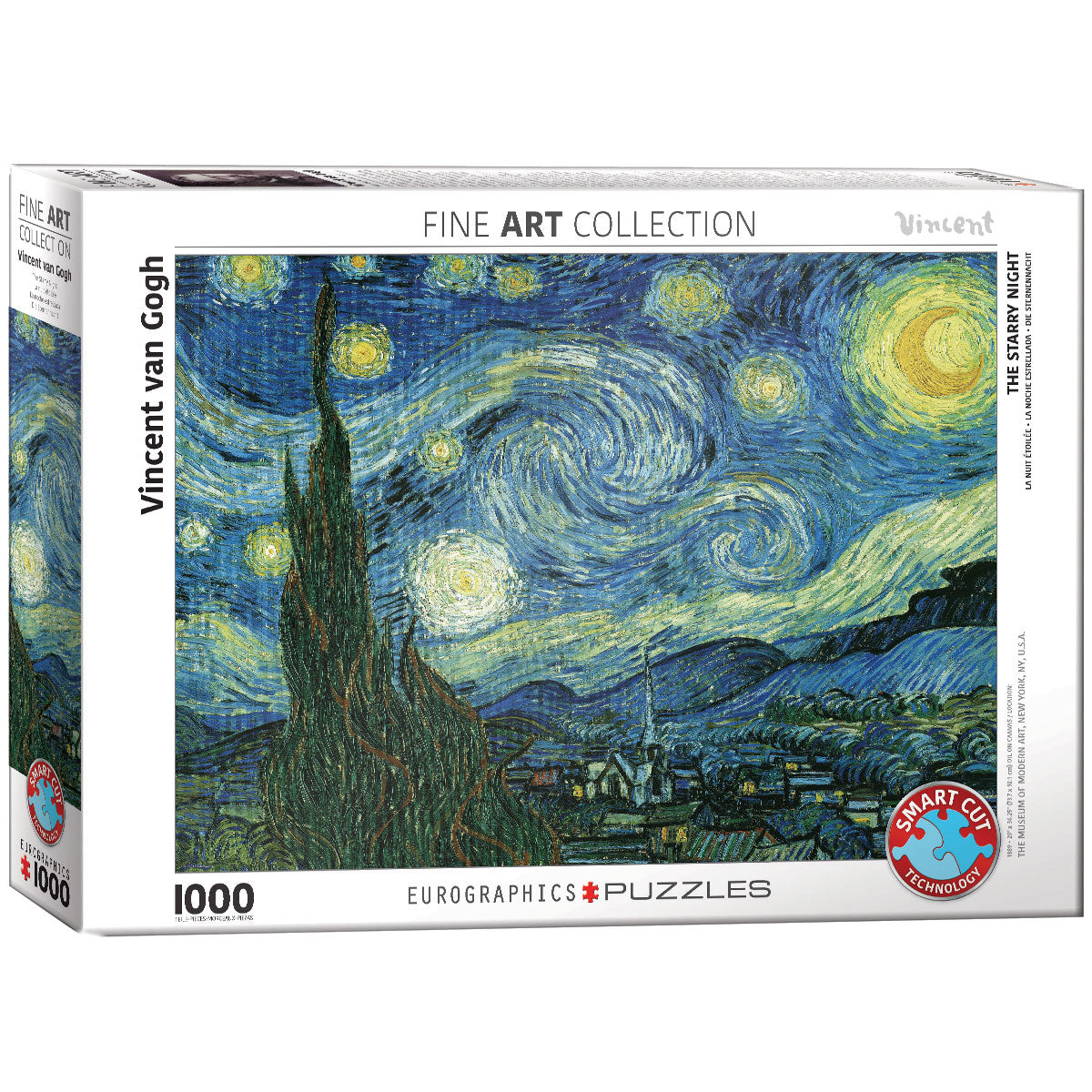 пъзел Eurographics 1000 - Starry Night|Звездна нощ, Ван Гог
