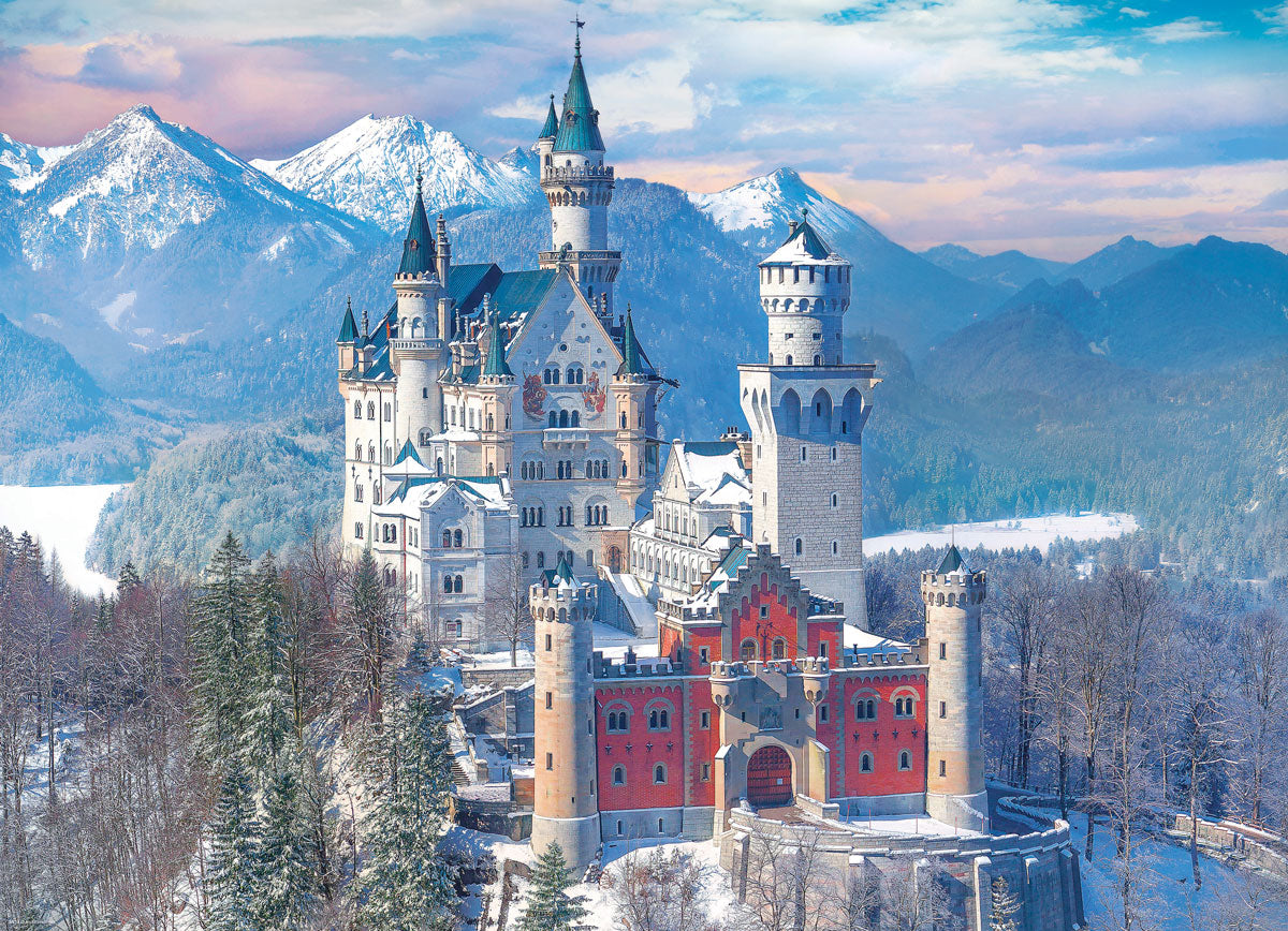 пъзел Eurographics 1000 - Neuschwanstein Castle in Winter|Замъкът Нойшванщайн през зимата