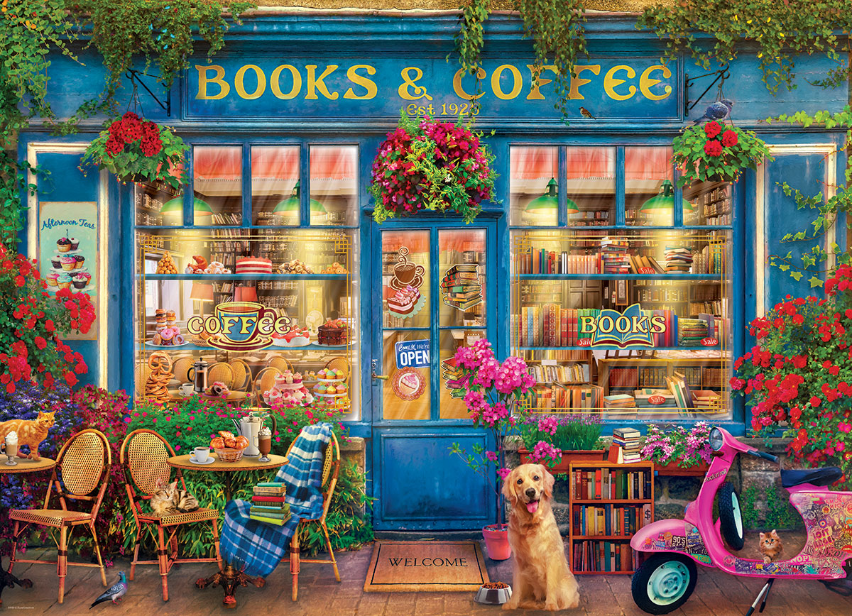 пъзел Eurographics 1000 - Books & Coffee|Книги и кафе