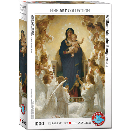 пъзел Eurographics 1000 - Virgin with Angels|Девица с ангели
