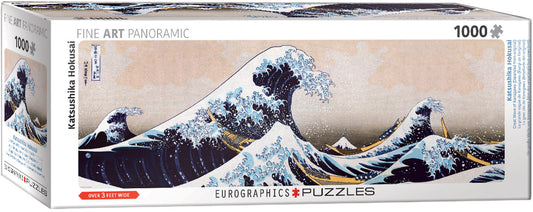 пъзел Eurographics 1000 - Great Wave off Kanagawa|Голямата вълна край Канагава панорамен