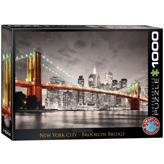 пъзел Eurographics 1000 - New York City Brooklyn Bridge|Мостът Бруклин, Ню Йорк