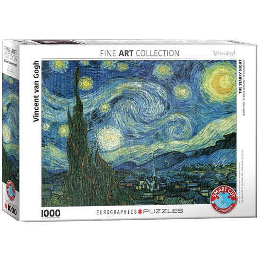 пъзел Eurographics 1000 - Starry Night|Звездна нощ, Ван Гог