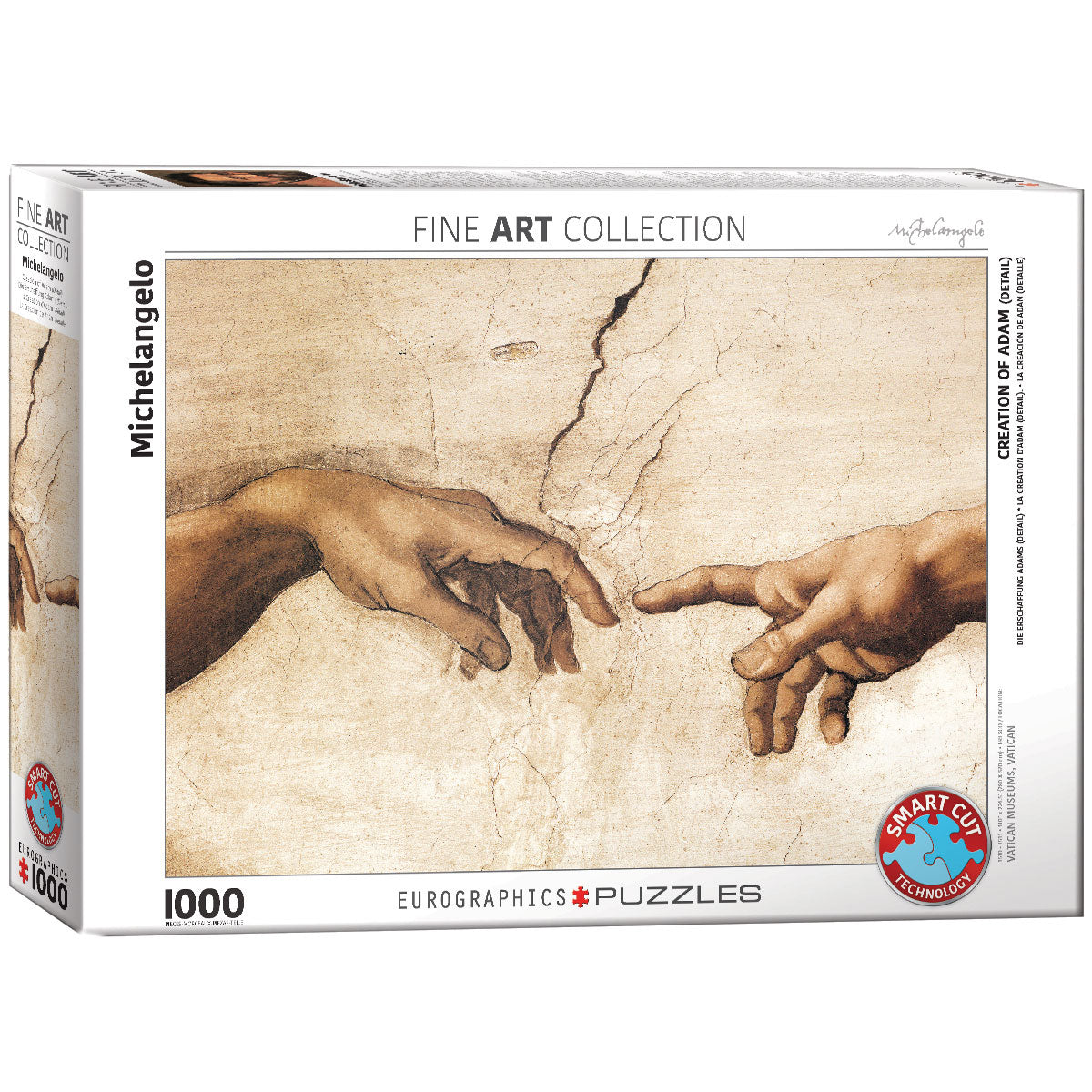 пъзел Eurographics 1000 - Creation of Adam (Detail)|Създаването на Адам