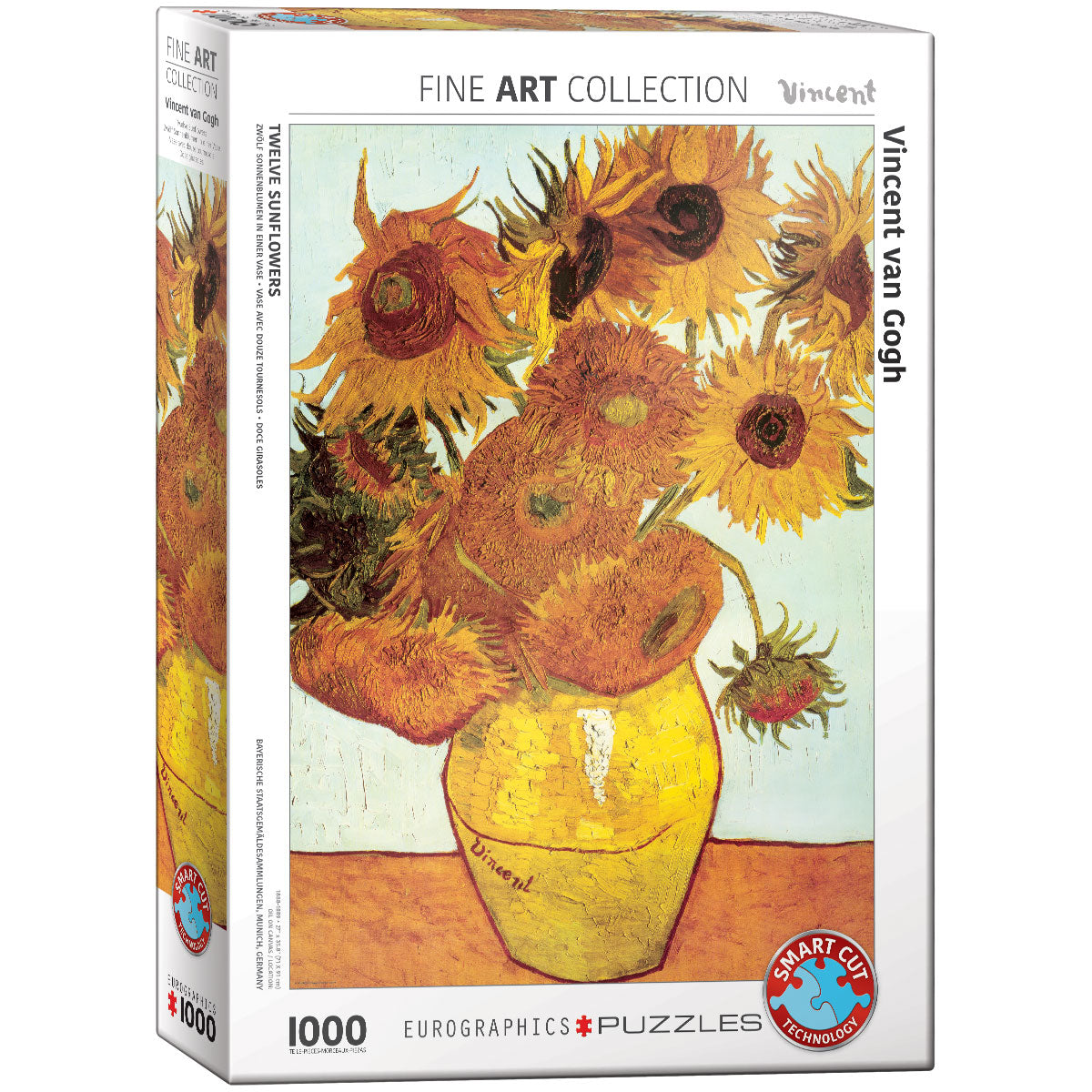 пъзел Eurographics 1000 - Twelve Sunflowers|Слънчогледи