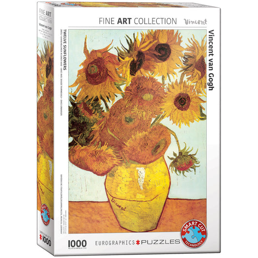 пъзел Eurographics 1000 - Twelve Sunflowers|Слънчогледи