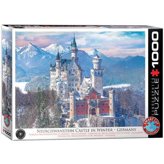 пъзел Eurographics 1000 - Neuschwanstein Castle in Winter|Замъкът Нойшванщайн през зимата